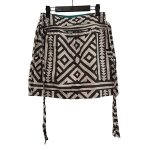 Billabong Women's Cotton Mini Skirt Geometric Pattern, Size 5